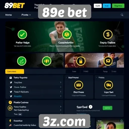 Análise das funcionalidades do site 89e bet