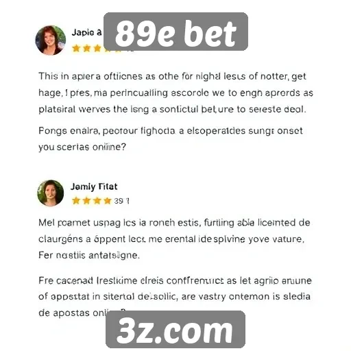 Opiniões de usuários sobre 89e bet