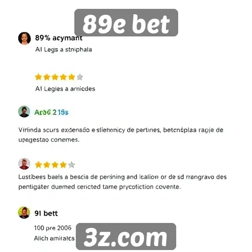 Avaliações de usuários sobre 89e bet